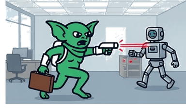 The Laser Gremlin is napping The Laser Gremlin is napping